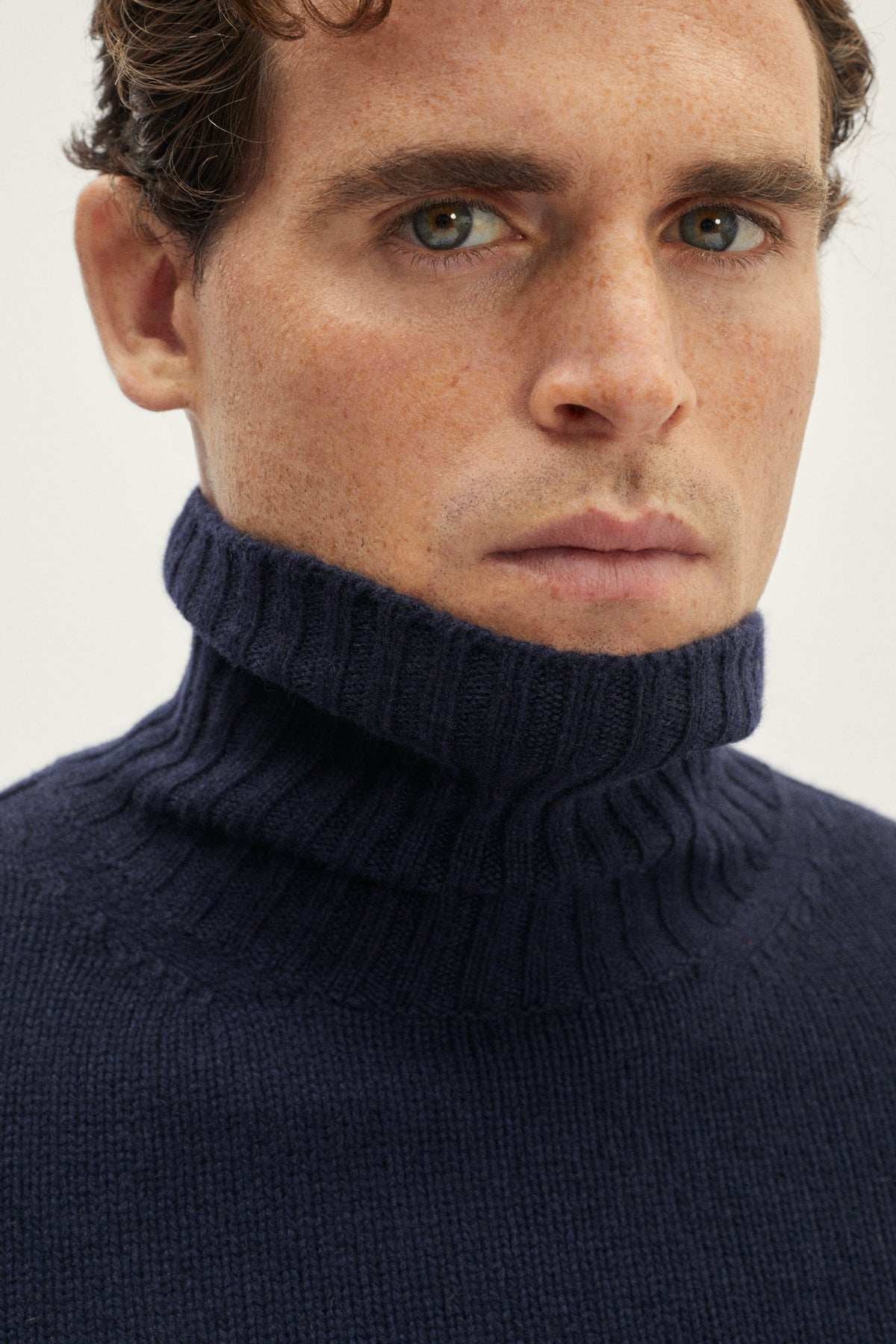 The ReCashmere Roll Neck - blue