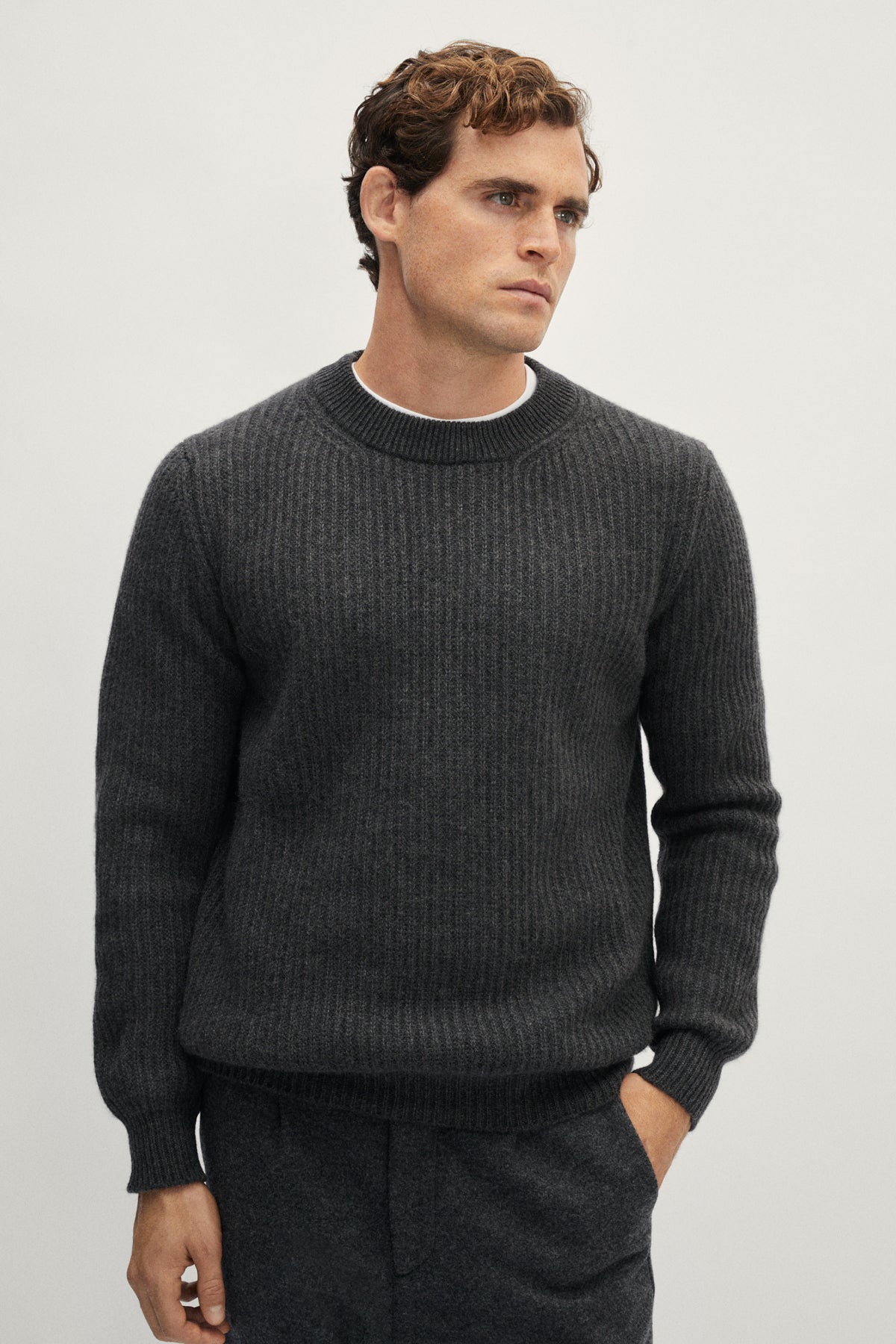 The ReCashmere Ribbed Sweater - grey