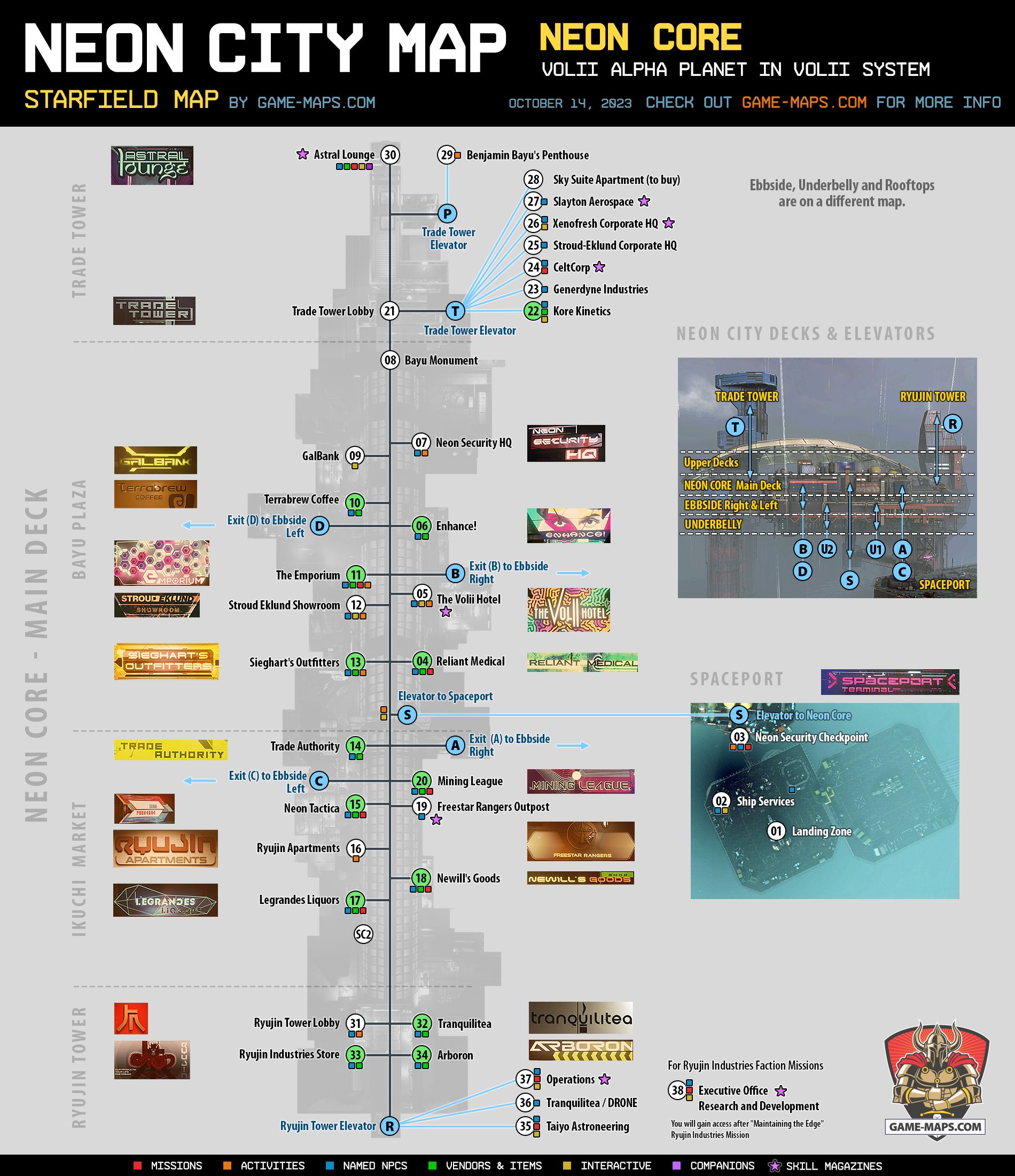 Neon City Map Starfield