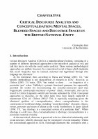 Research paper thumbnail of Critical Discourse Analysis and Conceptualisation: Mental Spaces, Blended Spaces and Discourse Spaces