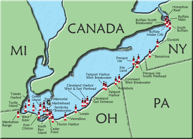 Lake Erie Ohio Map - Allina Madeline