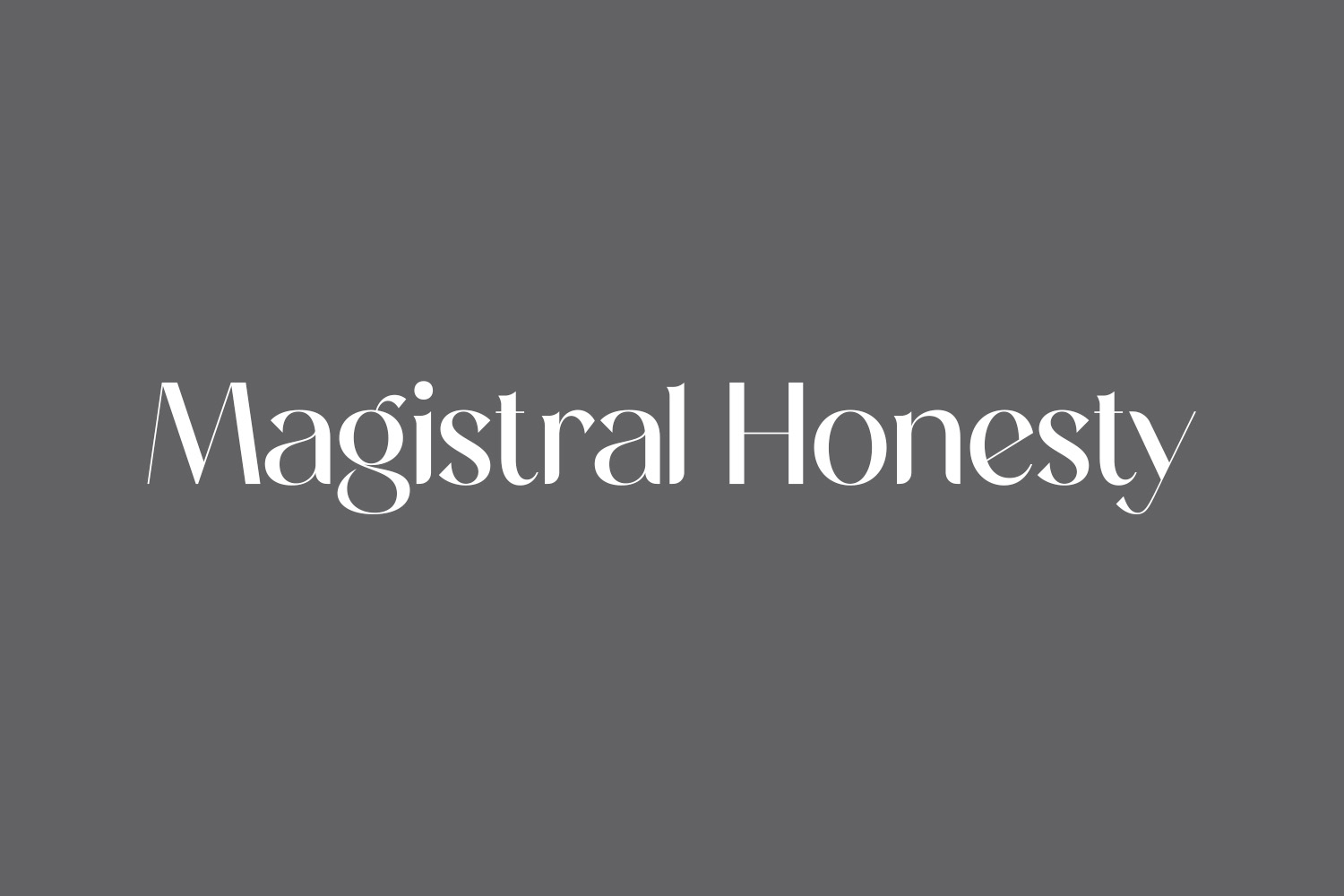 Magistral Honesty Free Font