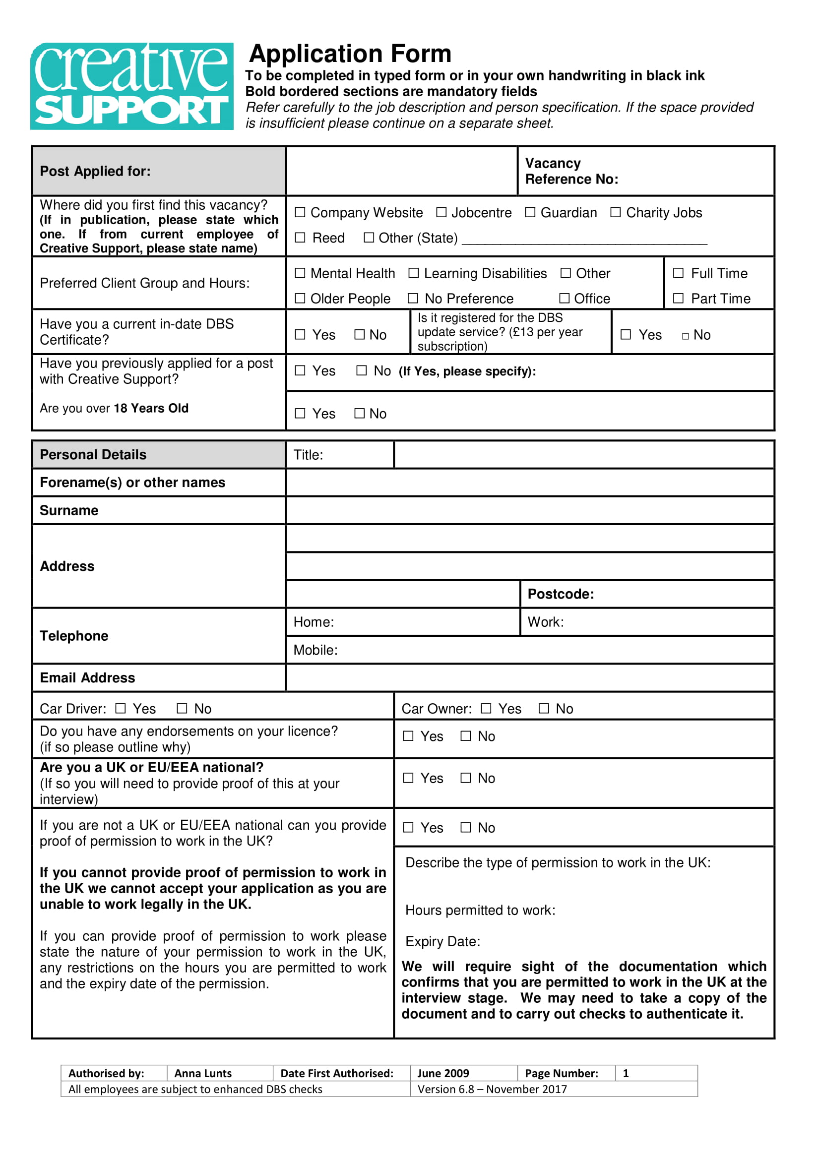 What Is A Job Application Form - Printable Templates Free