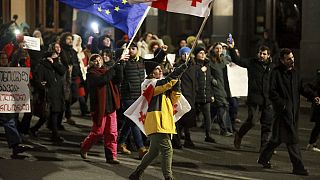 Proteste in Georgien, Hauptstadt Tiflis, am Freitag, 13.12.2024