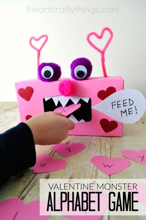 valentine monster alphabet game