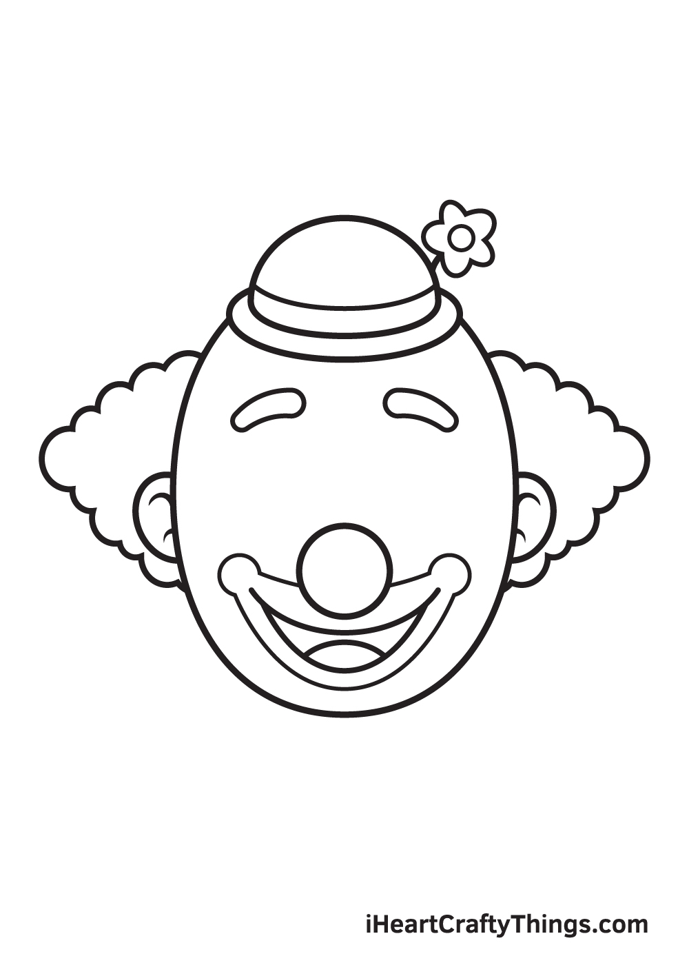 clown drawing step 8