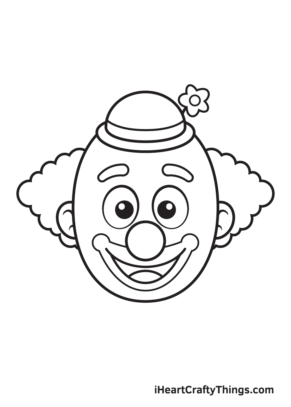 clown drawing step 9