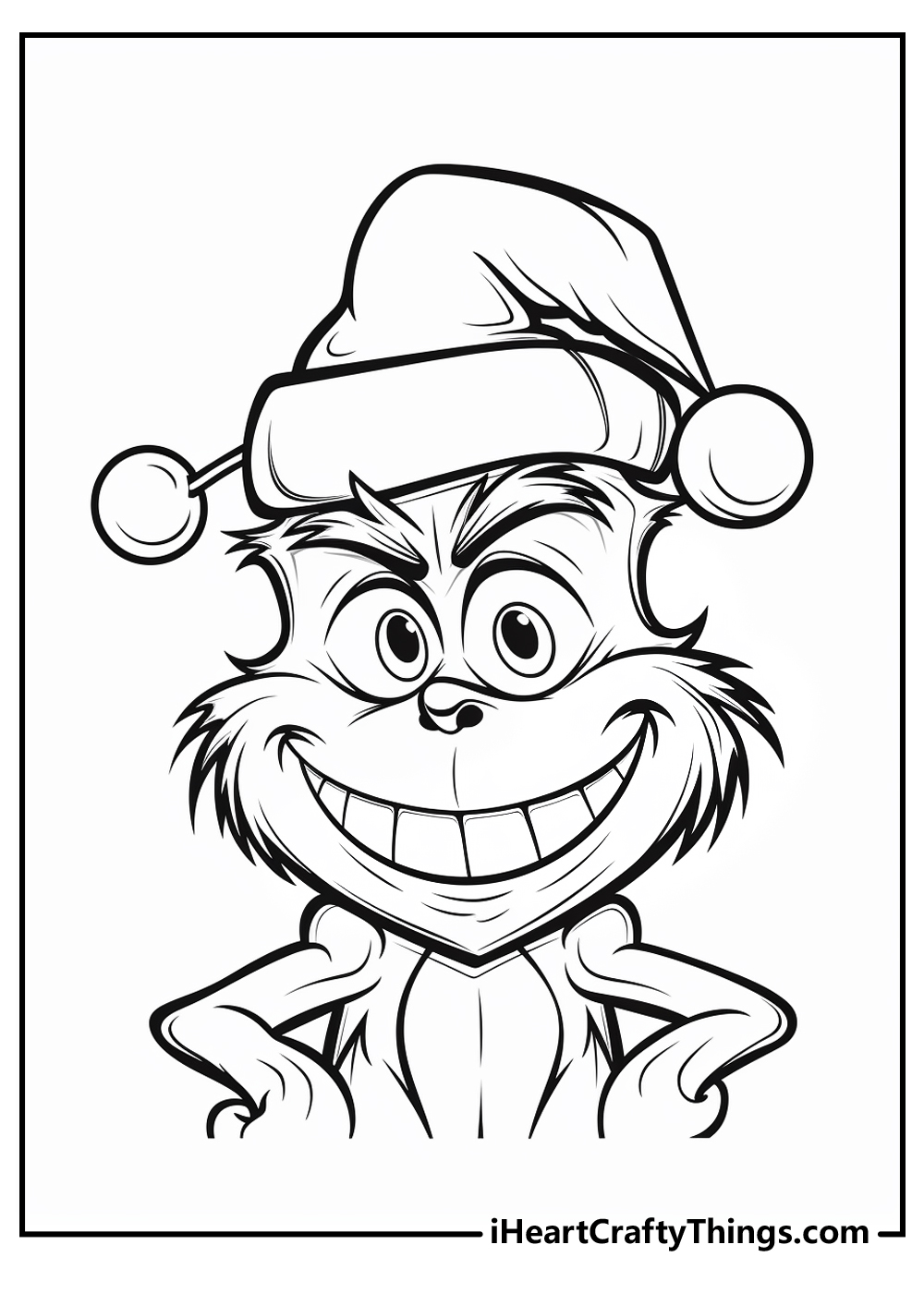 original cute grinch coloring printable