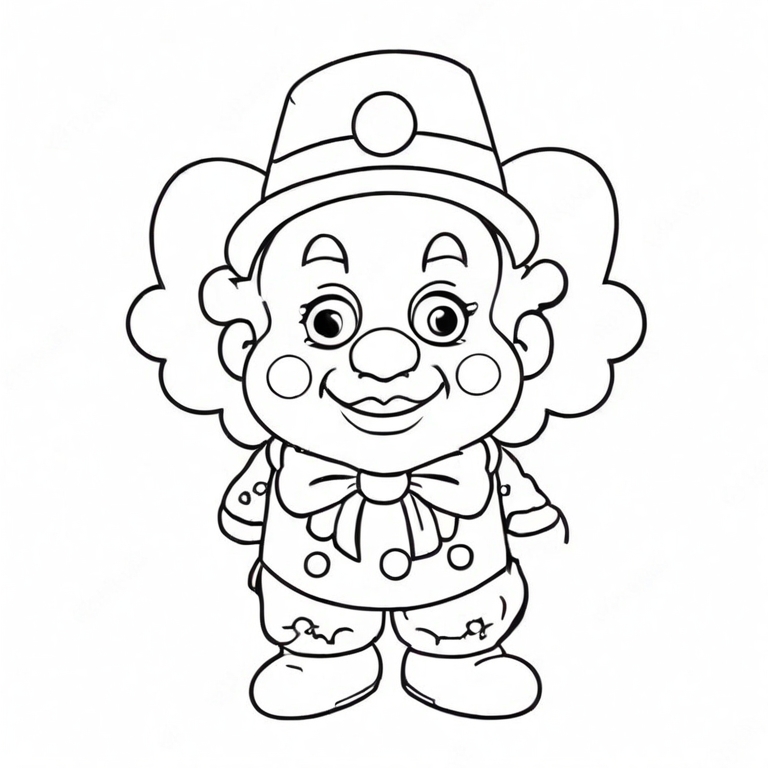 cartoon clown drawing