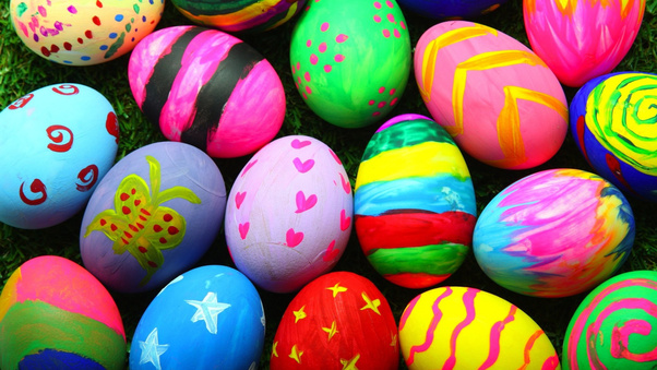 Colorful Easter Eggs Wallpaper