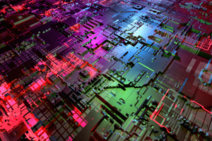 Abstract Cybernetic Motherboard Wallpaper