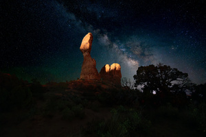 Arches National Park At Night 5k (5120x2880) Resolution Wallpaper