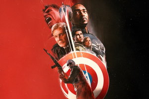 Captain America Brave New World Heroic Poster (1600x900) Resolution Wallpaper