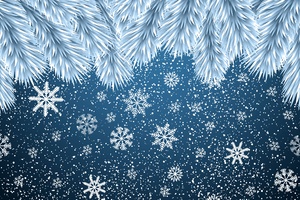 Christmas Snowflakes Background 8k (2048x2048) Resolution Wallpaper