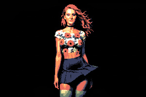 Old School Charm 8 Bit Girl Wallpaper