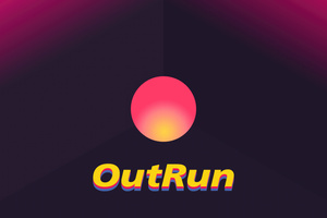 Outrun Typography Wallpaper