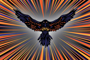 Raven Coin Logo (1280x800) Resolution Wallpaper