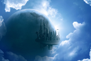 Sky City (2560x1024) Resolution Wallpaper