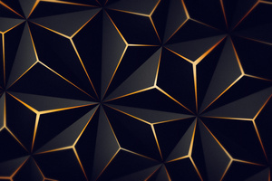 Triangle Solid Black Gold 4k (3840x2160) Resolution Wallpaper