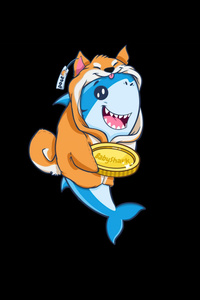 Baby Doge And Baby Shark Crypto Currency (360x640) Resolution Wallpaper