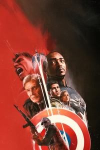 Captain America Brave New World Heroic Poster (720x1280) Resolution Wallpaper