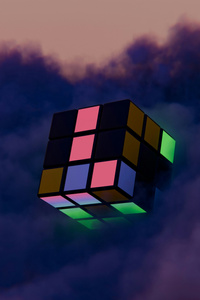 Cubes Floating In Air (1080x2400) Resolution Wallpaper