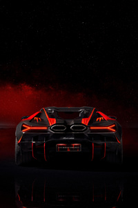 Lamborghini Revuelto Opera Unica Rear View (1080x2160) Resolution Wallpaper