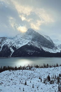 Mount Sarrail And Upper Kananaskis Lake 5k (1080x2400) Resolution Wallpaper