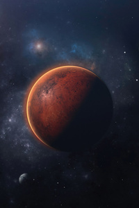 The Majestic Red Planet (1080x1920) Resolution Wallpaper