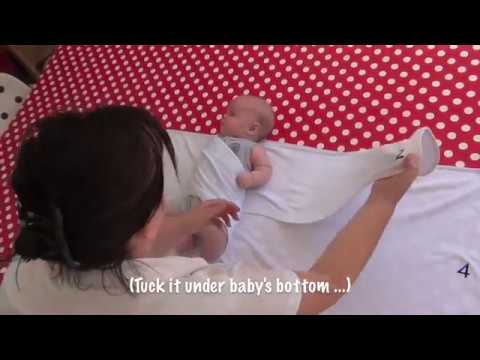 How to swaddle your baby video Baby Origami Double Wrap Organic Cotton Australian Made Swaddling