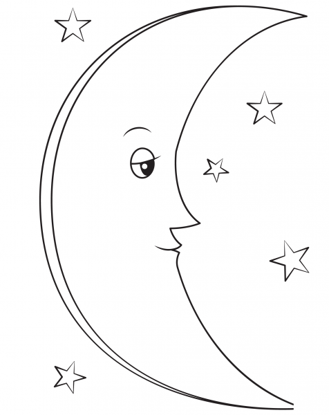 Half Moon coloring page - ColouringPages