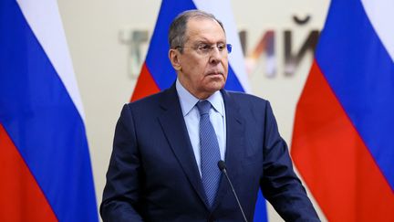 Le ministre russe des Affaires étrangères, Sergueï Lavrov, le 5 juillet 2022. (SPUTNIK / AFP)