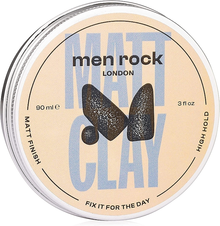 Матовая глина для волос, сильная фиксация Men Rock Matt Clay High Hold Matt Finish