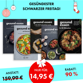 Komplettes Kochbuchset Gesund essen – 5 Kochbücher