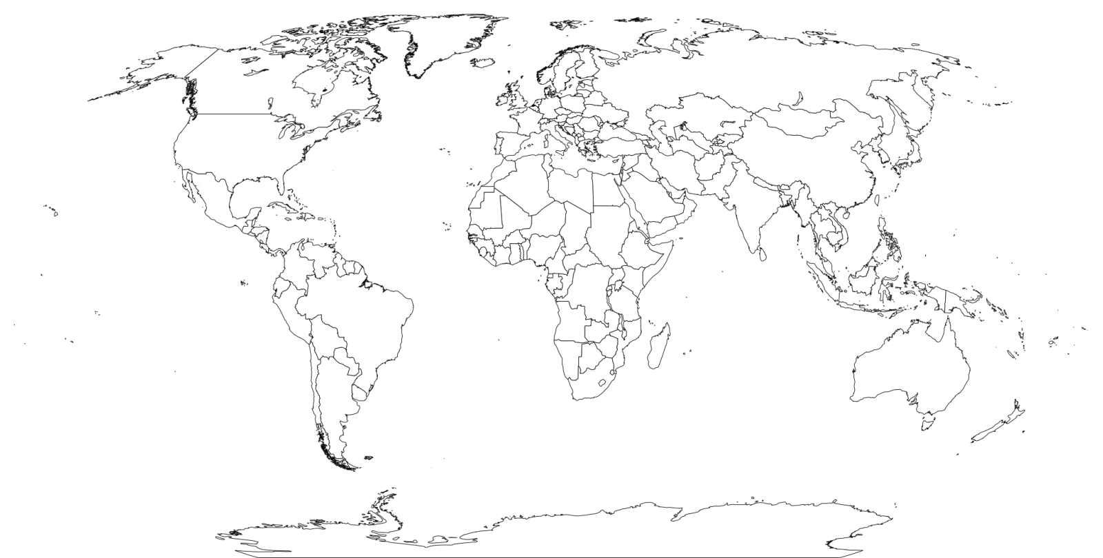 Printable World Map Blank - Printable World Holiday