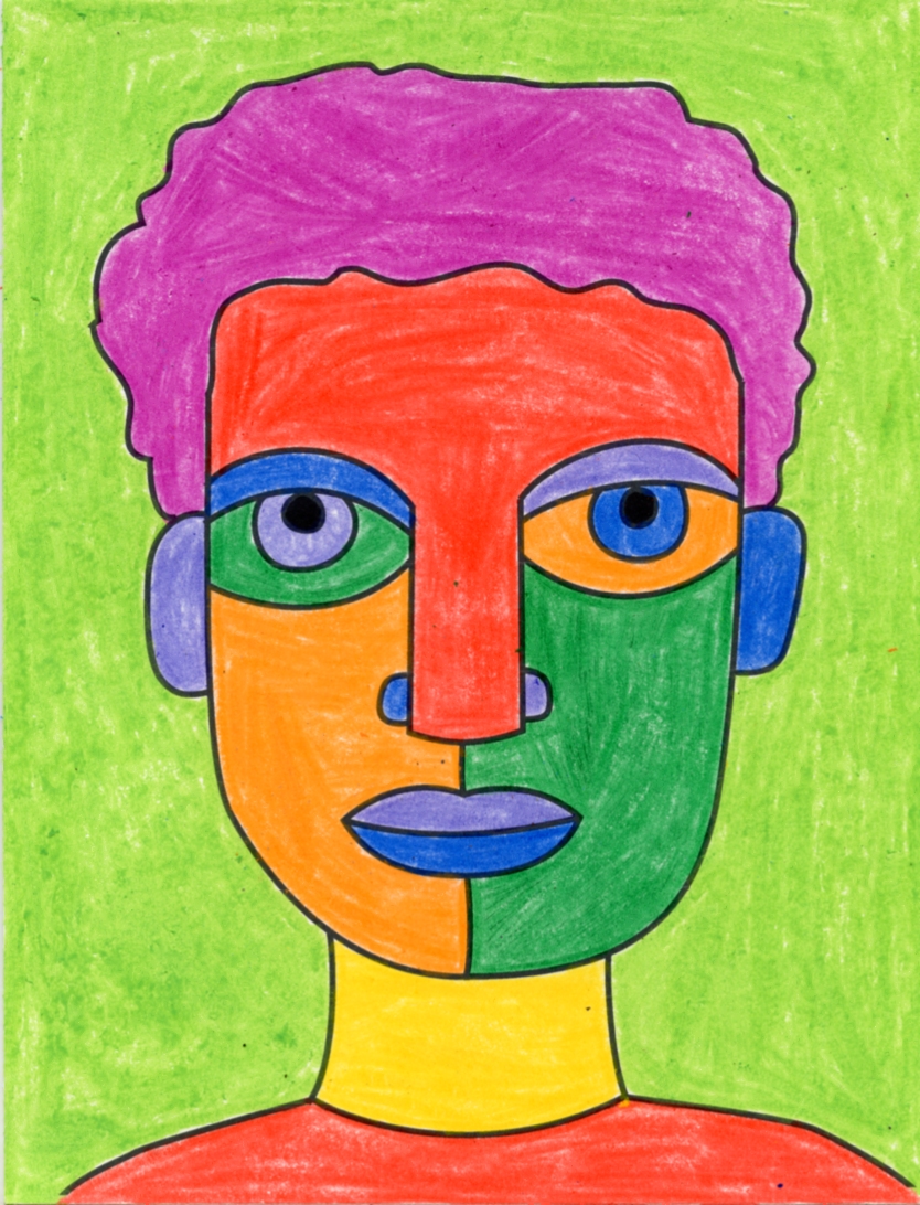 Abstract Self Portrait Drawing for Kids