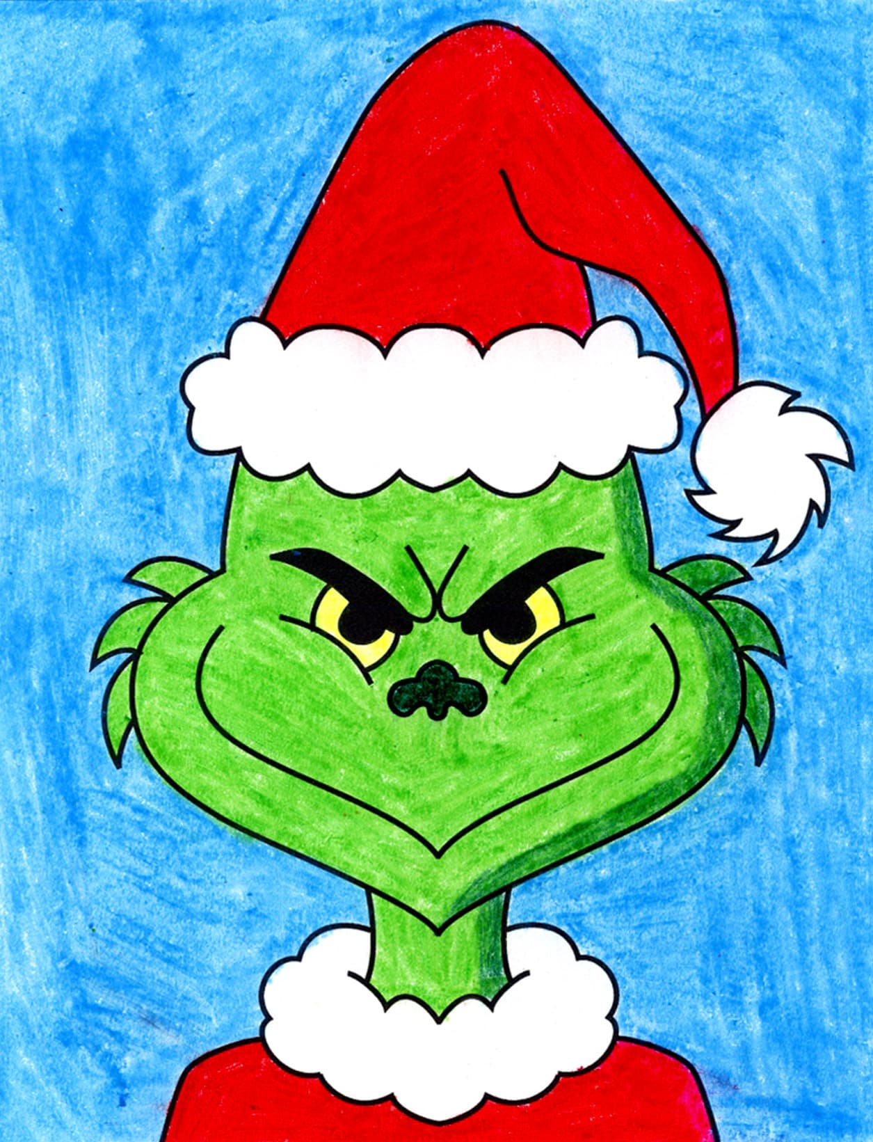 How to Draw the Grinch: Easy Step-by-Step Art Lesson for Kids