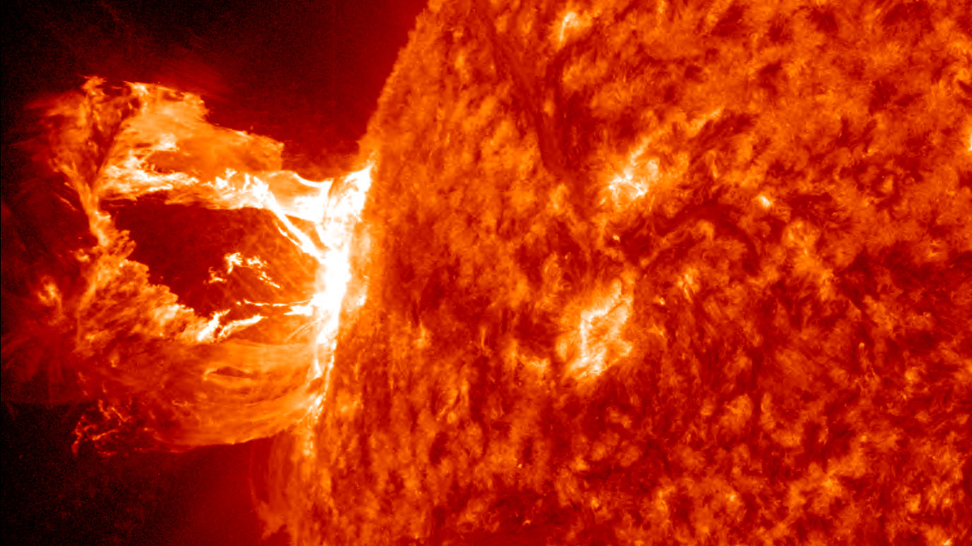 Image of solar flare from Nasa's Solar Dynamics Observatory  