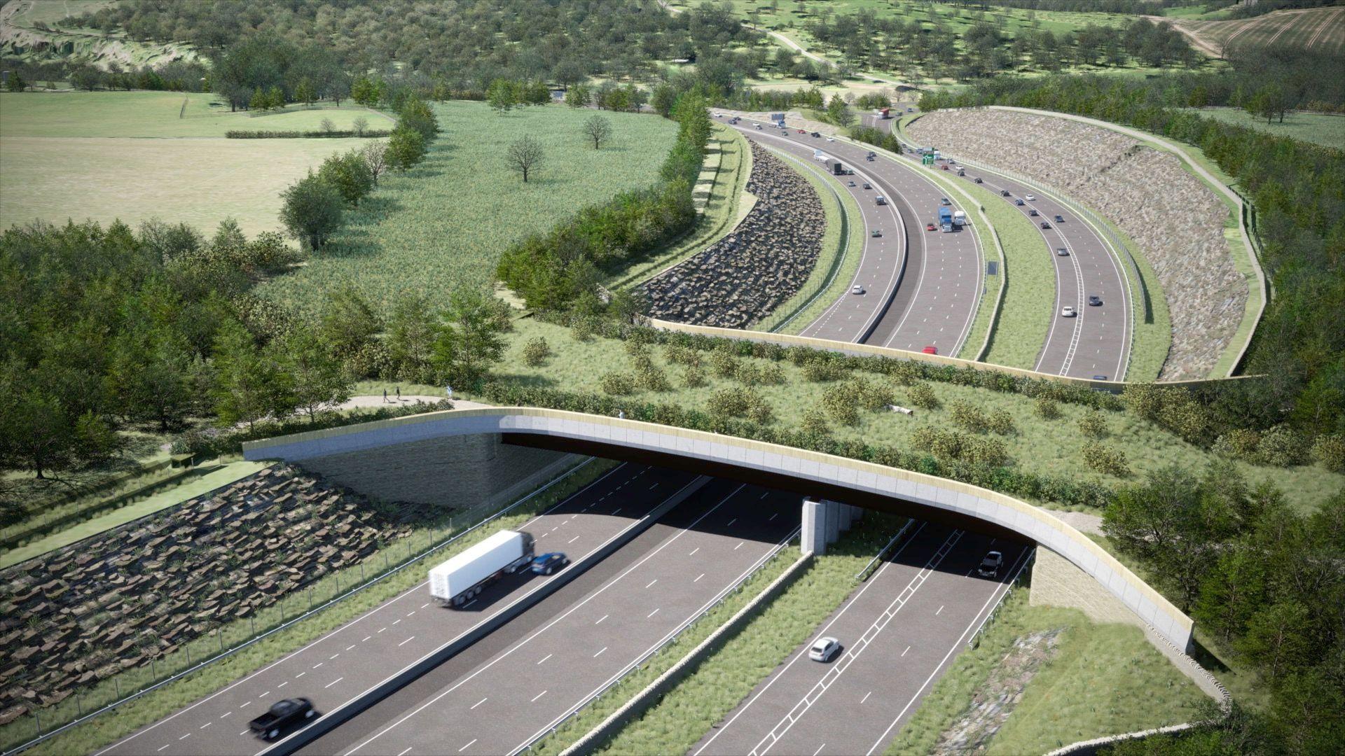 A animated photo of the new crossing on the A417 which is due to built. 