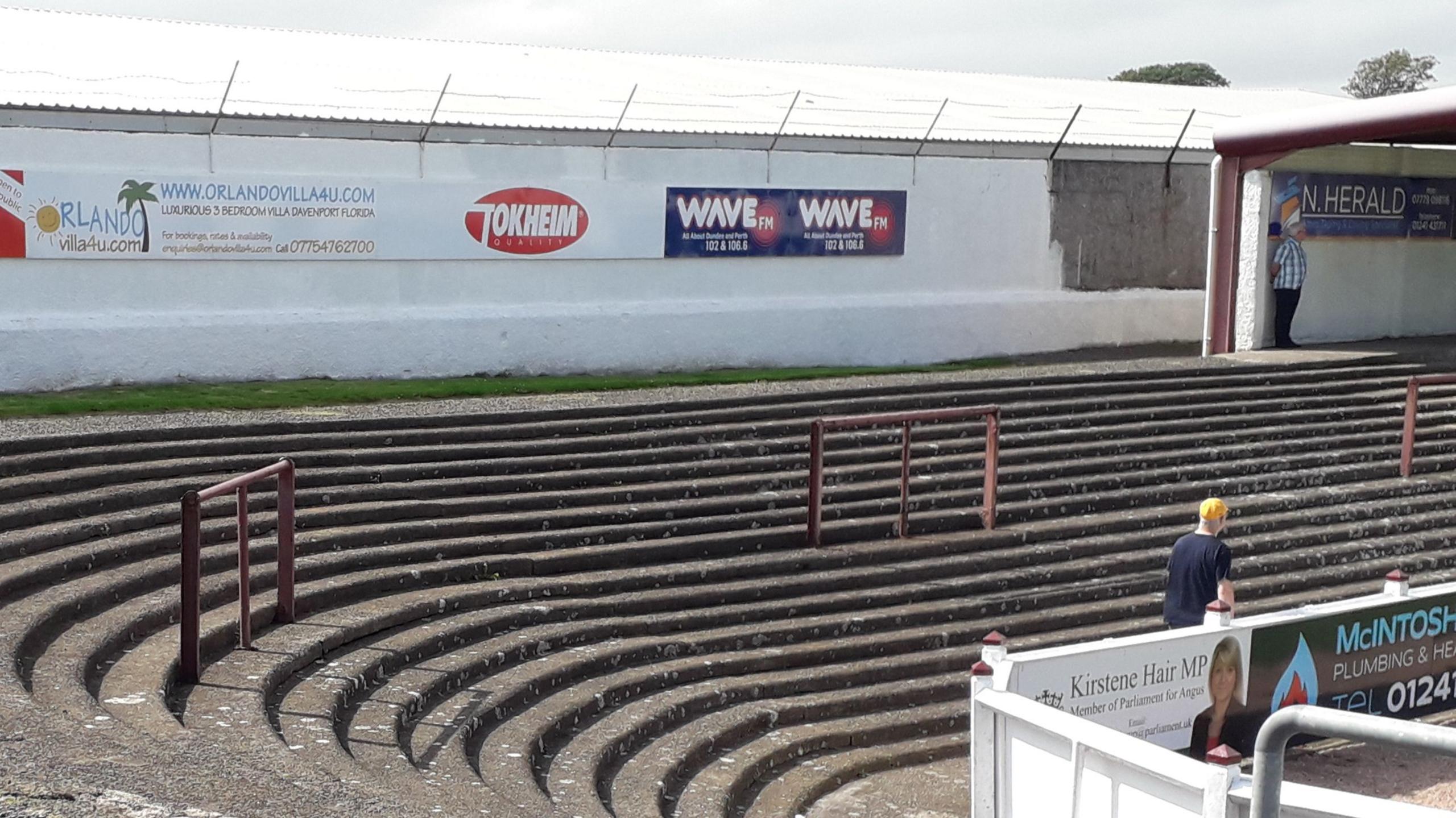 An empty Gayfield Park stadium - home of Arbroath.