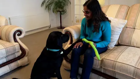 Guide dog Kath with Jaina Mistry