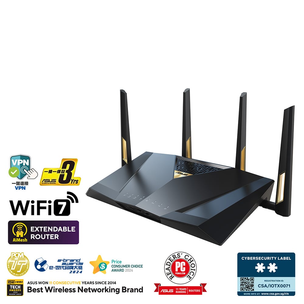 ASUS  RT-BE88U BE7200  WiFi 7 