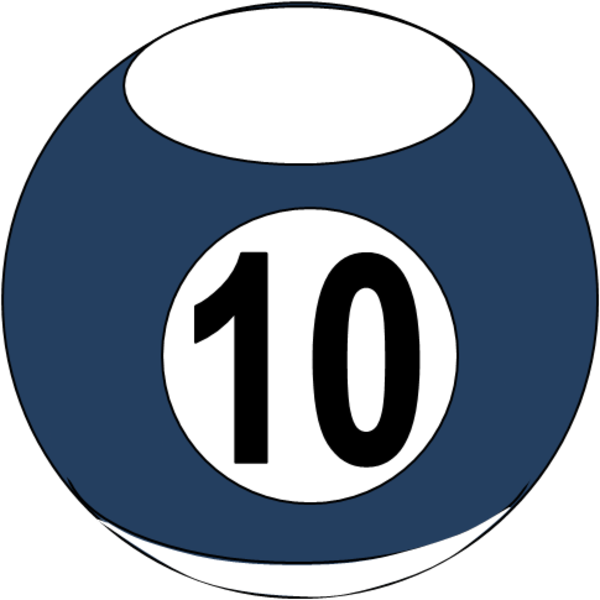 Billiards clipart 10 ball, Billiards 10 ball Transparent.