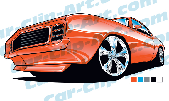 1969 Camaro RS Vector Art — Car.