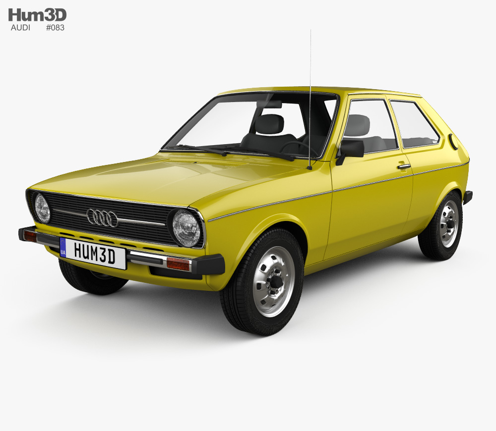 Audi 50 (Typ 86) 1974 3D model.