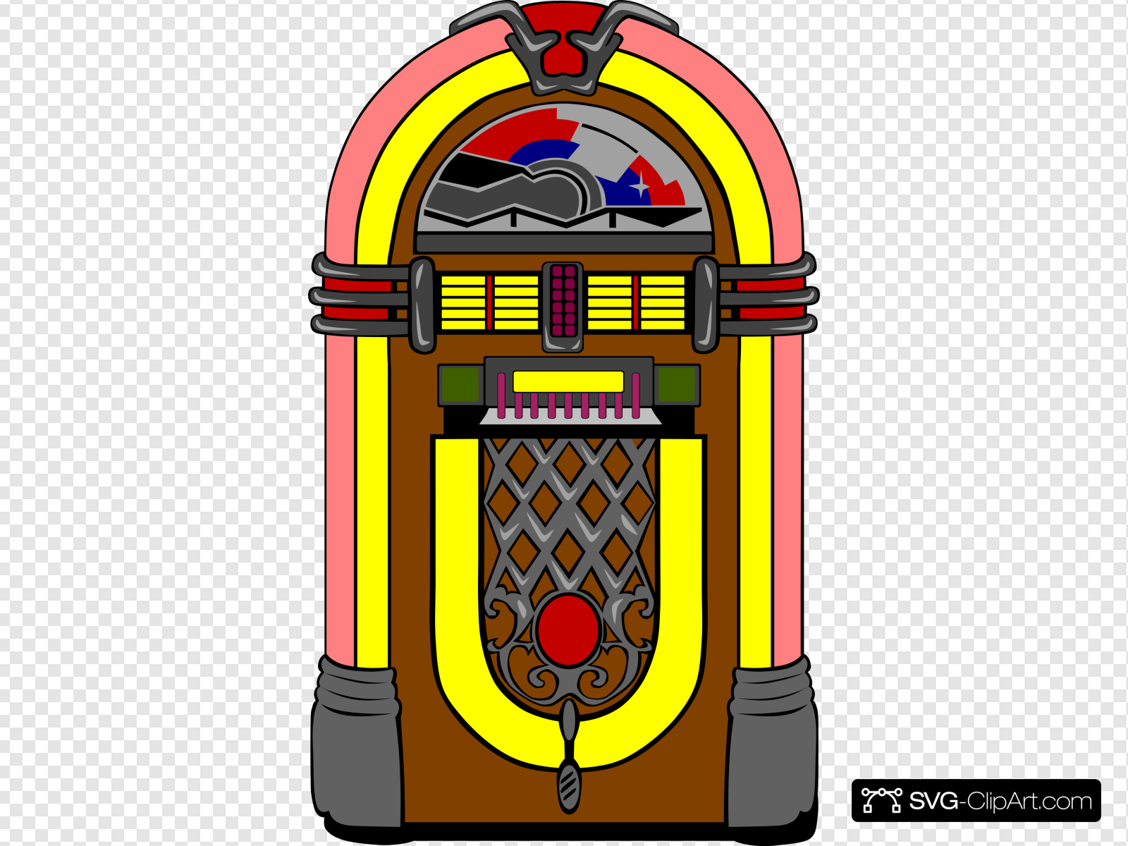 Fifties Jukebox 3 Clip art, Icon and SVG.