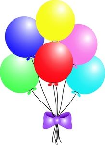 CLIP ART OF BALLOONS.