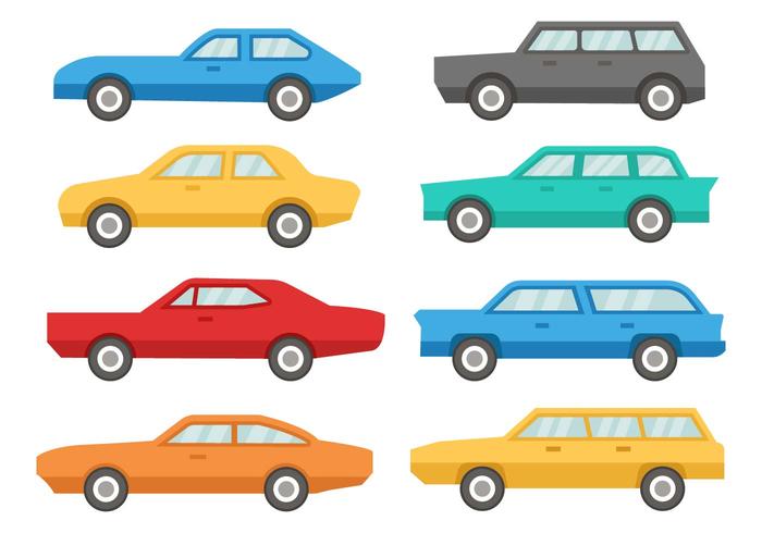 Car 60\'s Icons Vector.