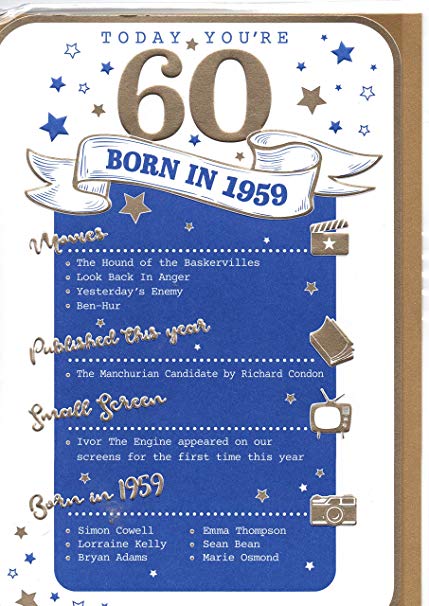 Male 60th Birthday Card.