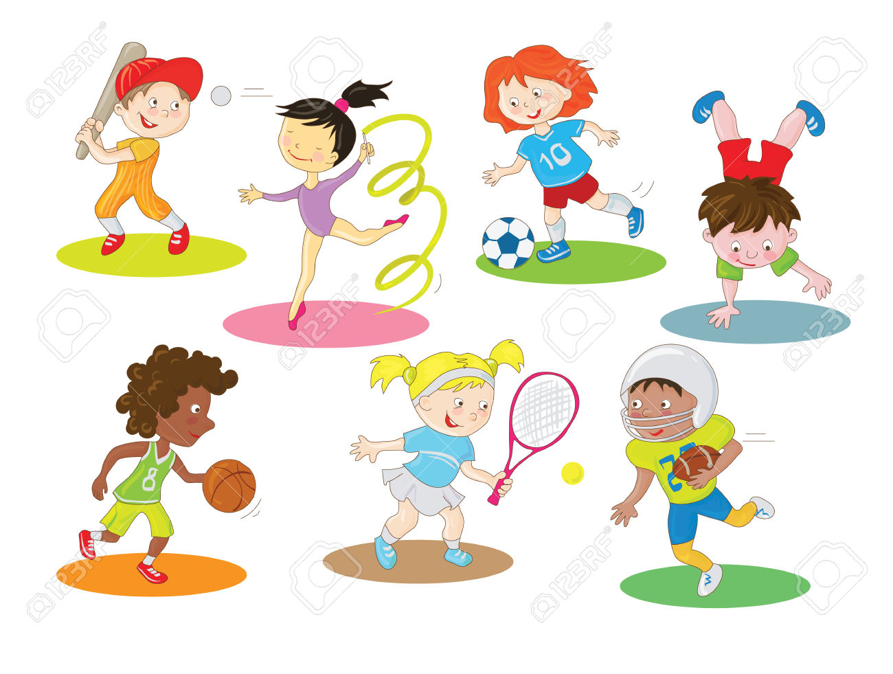 Active boy clipart.